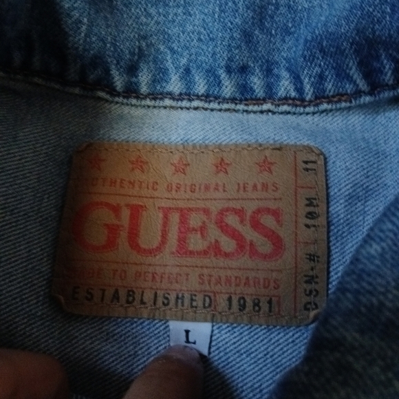 Vintage 90s Guess Denim Jacket Size Kids Medium - Picture 5 of 8